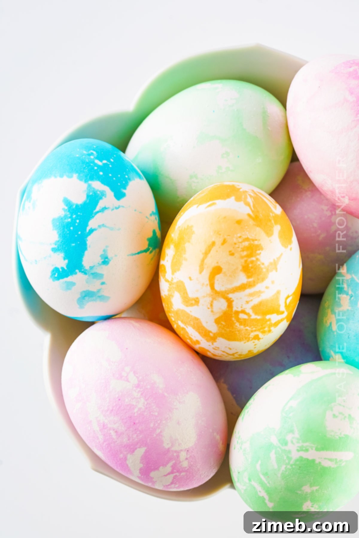 Veined Stone Orbs 13 How to make Marble Easter Eggs step-by-step