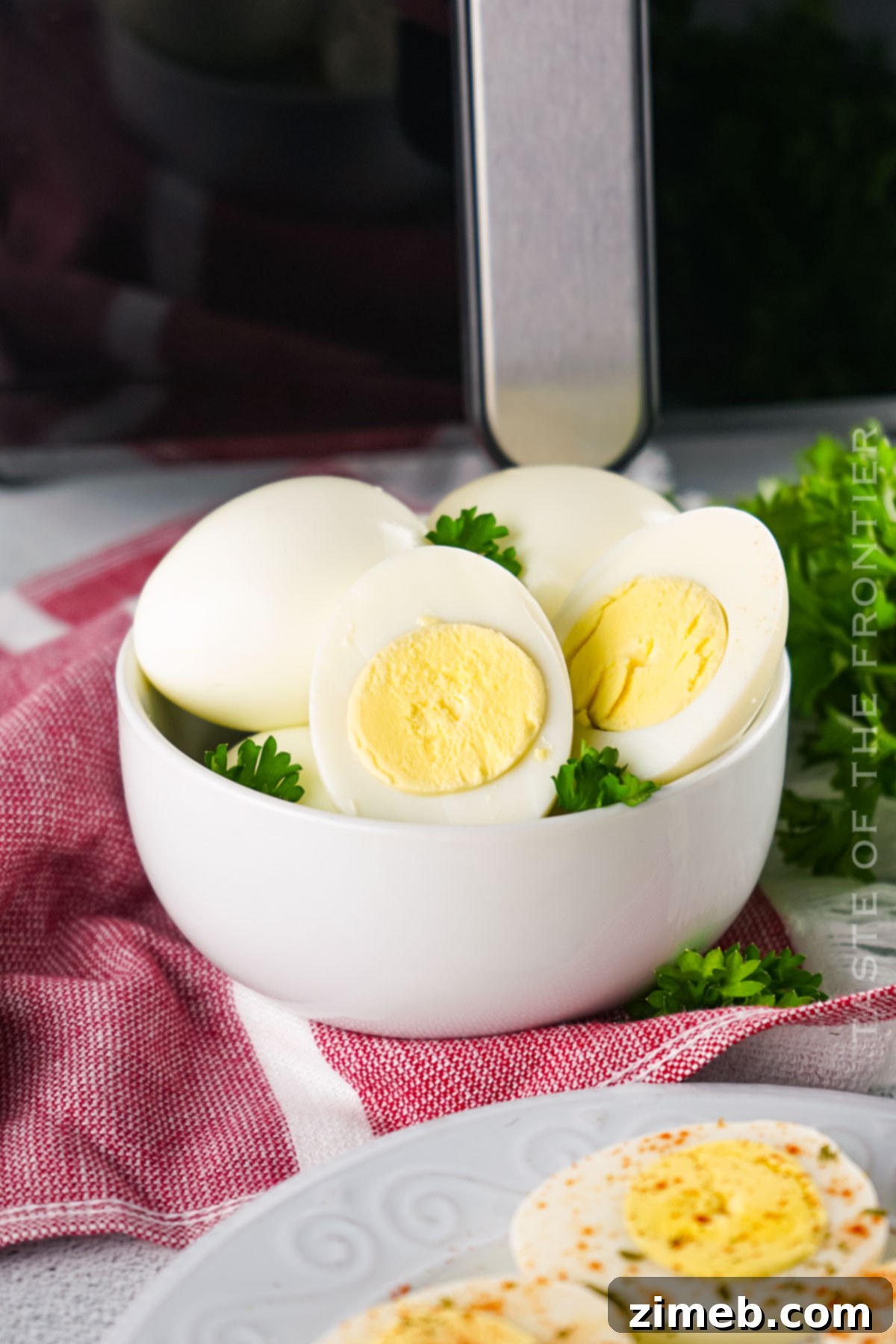 Perfect Air Fryer Hard Boiled Eggs 3 simple eggs - Air Fryer