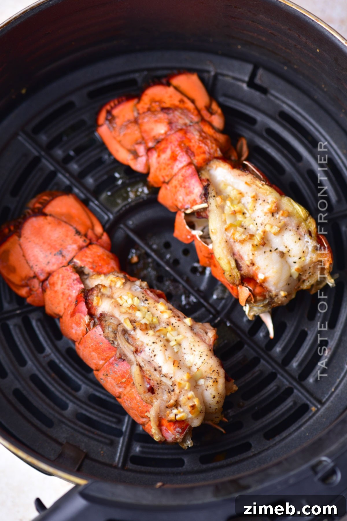 in the air fryer basket