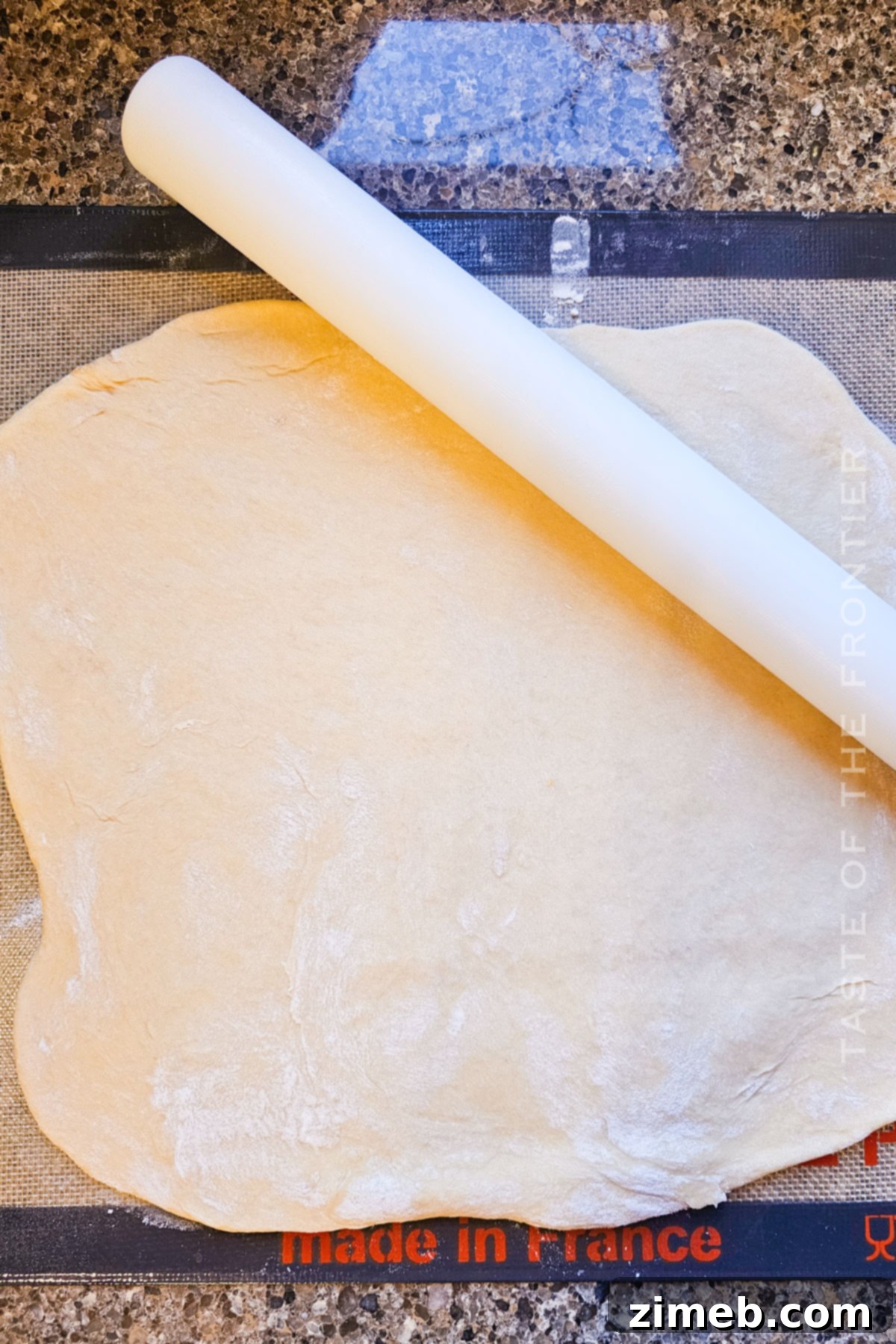 Weekend Morning Cinnamon Rolls 5 Rolling the dough for small batch cinnamon rolls