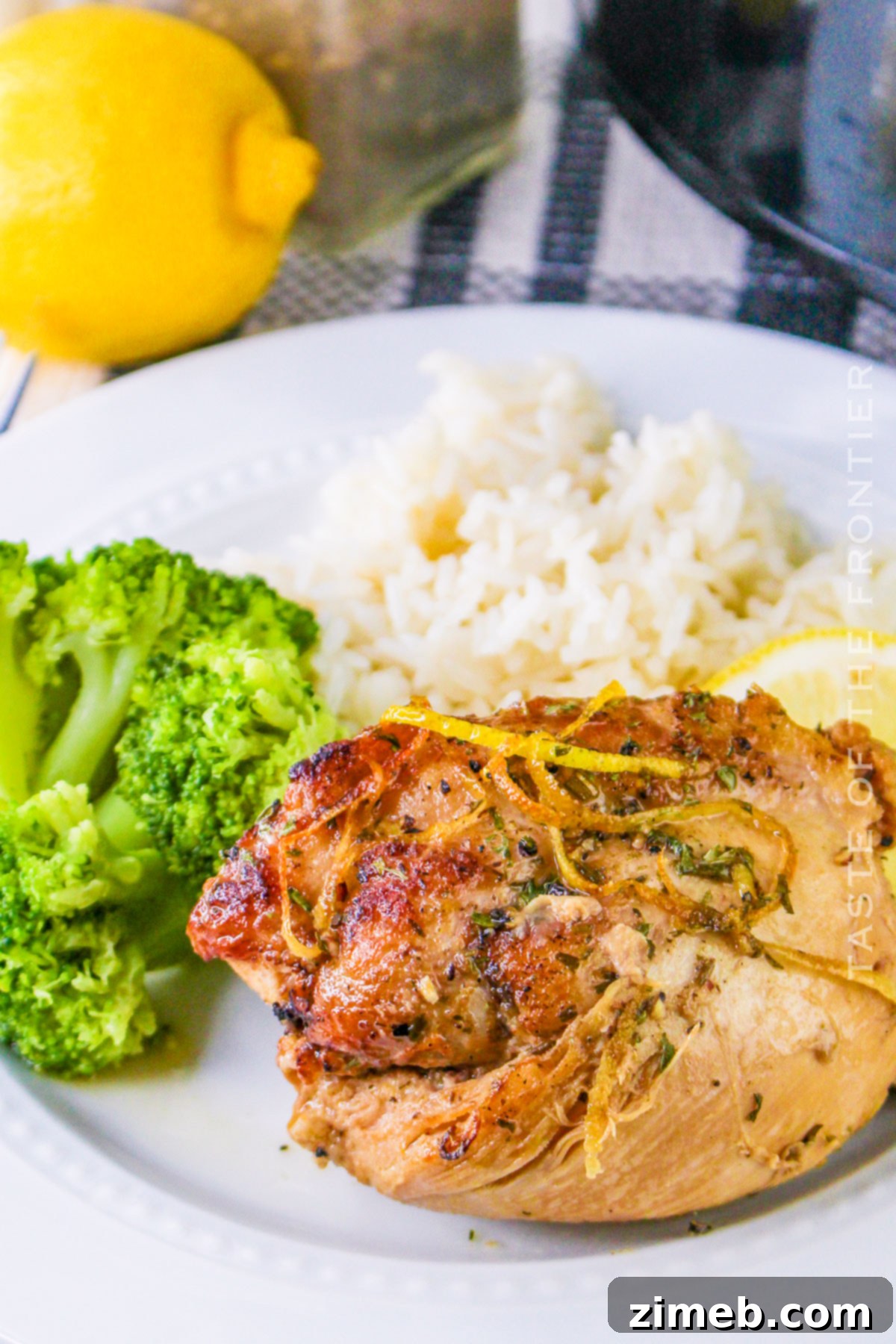 Crock Pot Lemon Pepper Chicken 15 Crockpot chicken dinner close up