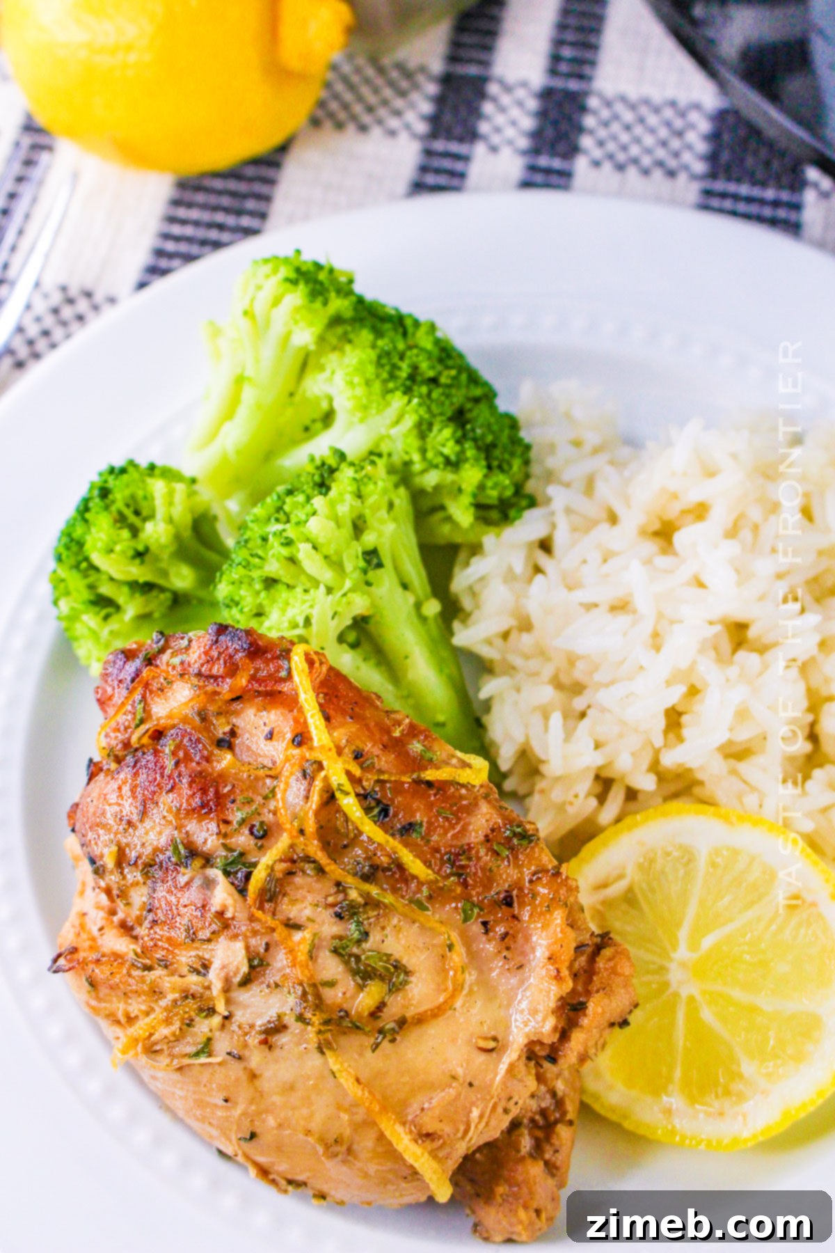 Crock Pot Lemon Pepper Chicken 3 Lemon Pepper Chicken Crock Pot recipe served with fresh herbs