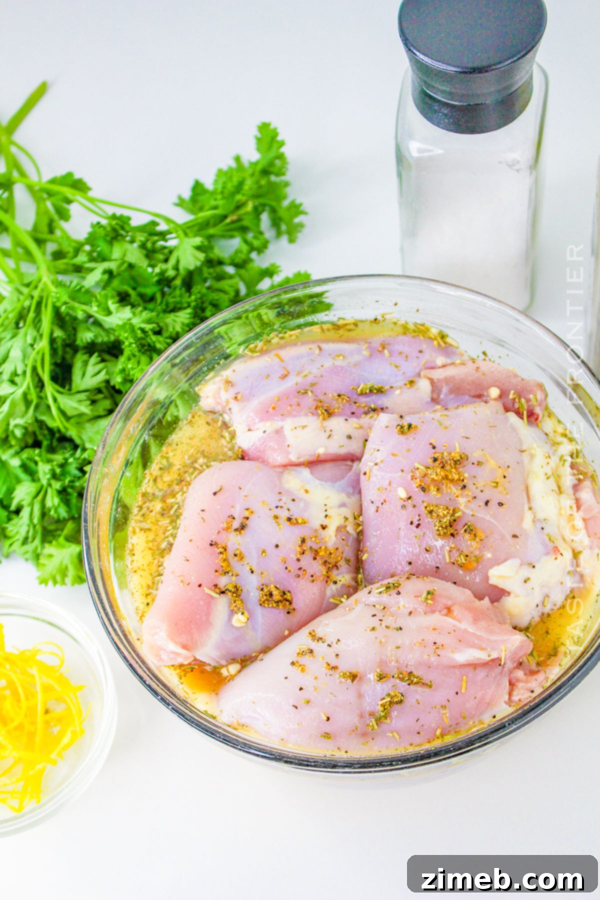 Crock Pot Lemon Pepper Chicken 6 Marinating chicken thighs for Lemon Pepper Chicken Crock Pot