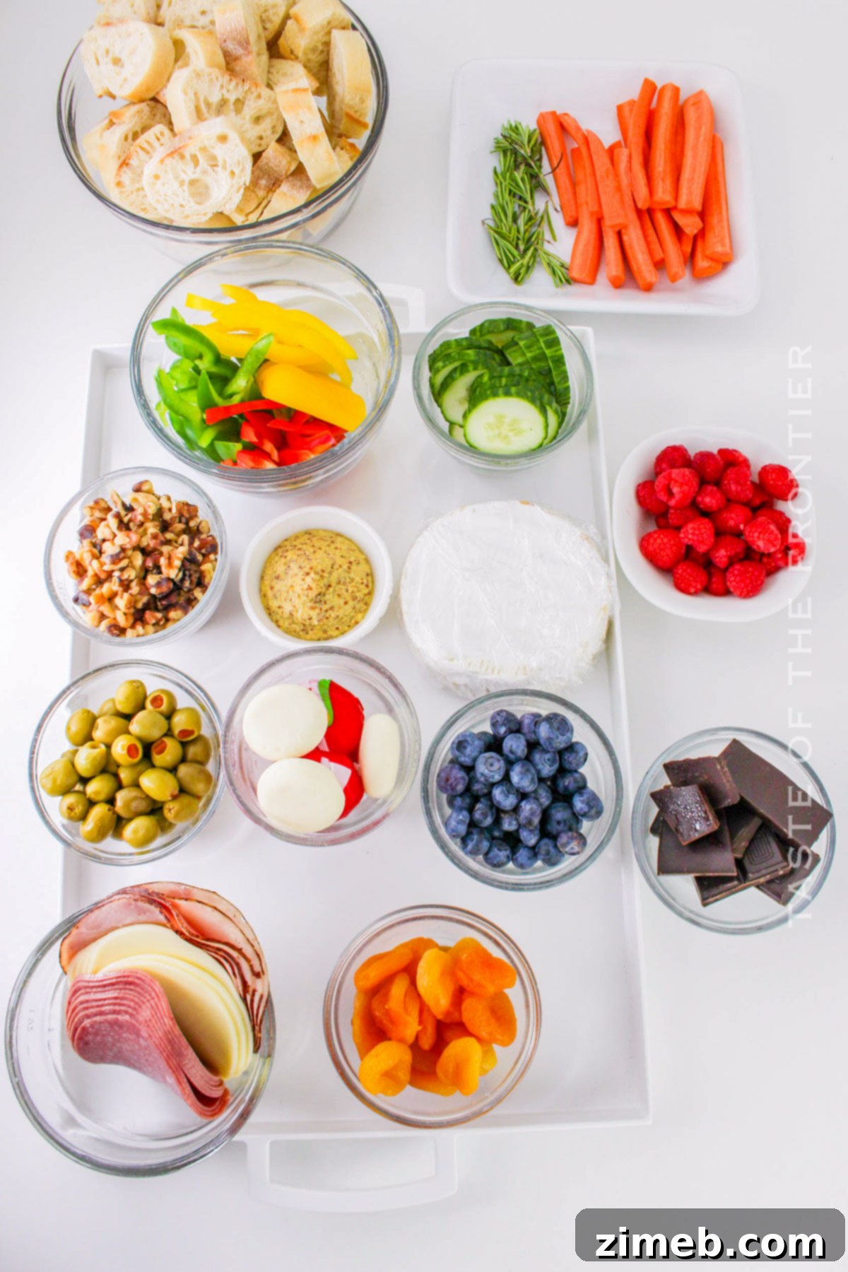 Easter Cross Charcuterie Board ingredients