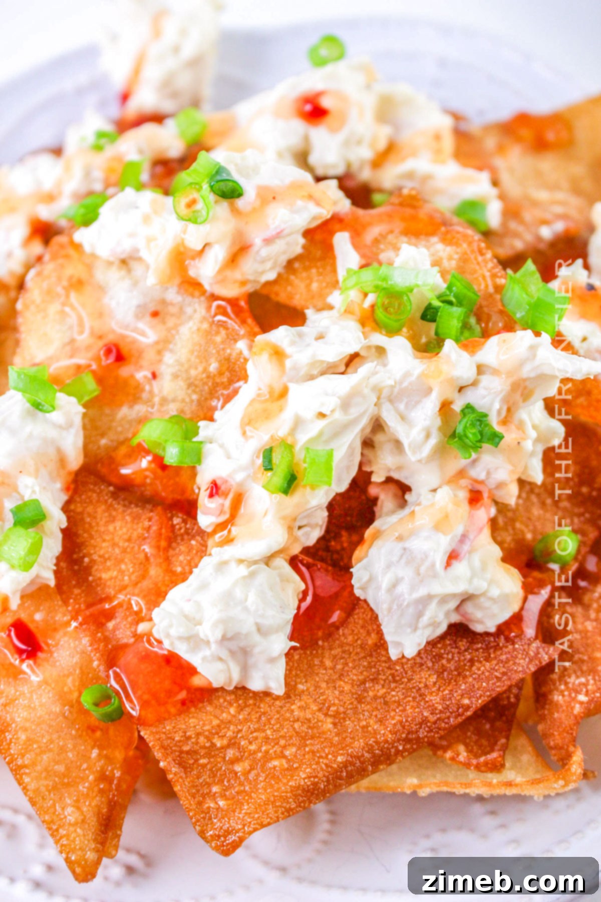 Crispy Rangoon Crab Nachos 15 Assorted wonton snacks