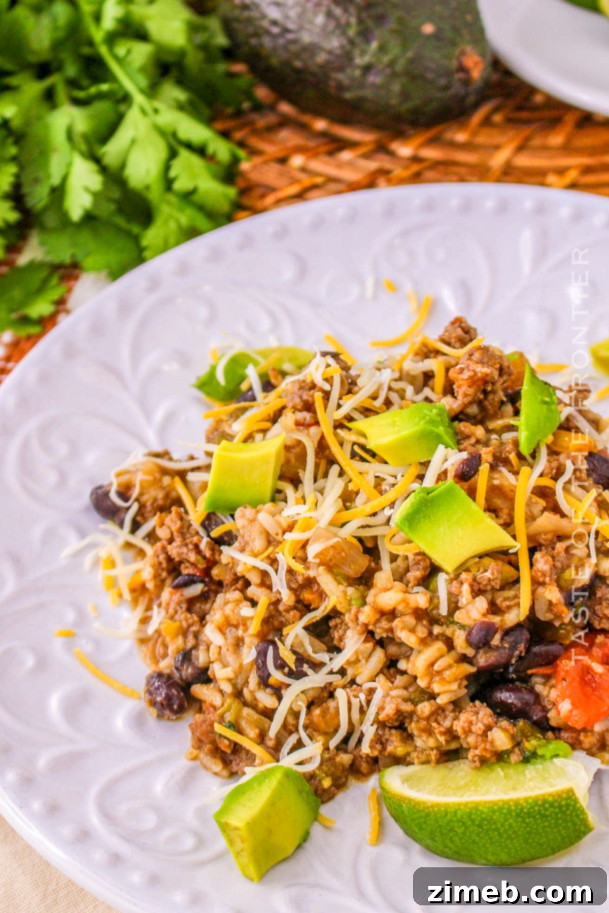 Fiesta Beef and Rice Skillet 14 Easy Mexican beef dinner with rice