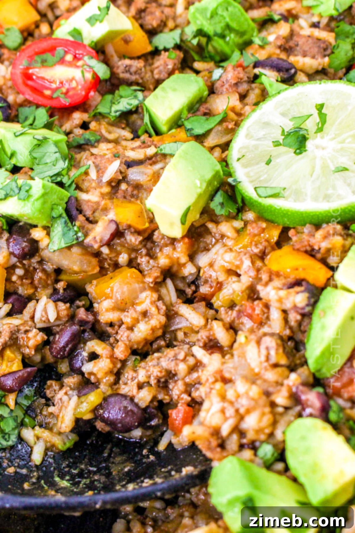 Fiesta Beef and Rice Skillet 3 Flavorful Mexican Beef and Rice Skillet, an easy and hearty dinner