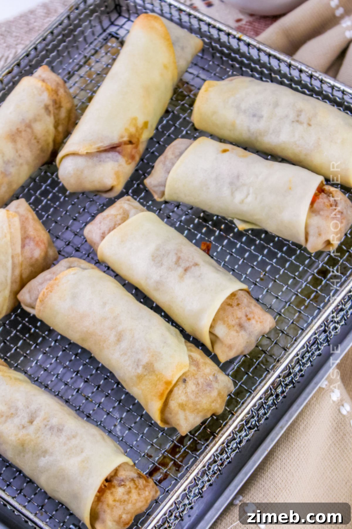 Crispy Air-Fried Spring Rolls 8 how to make spring rolls in the air fryer