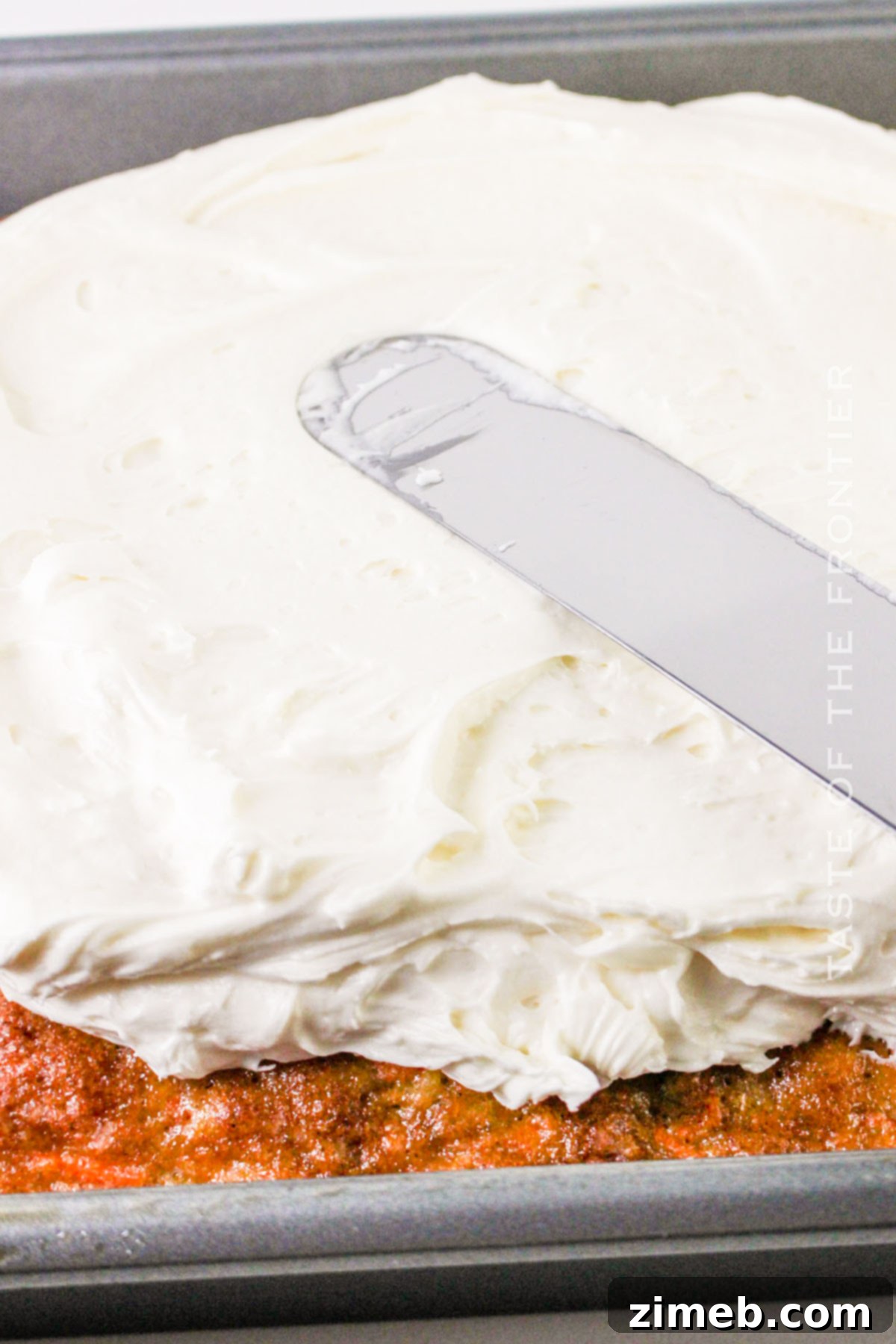 Tropical Carrot Cake 8 Cream cheese frosting on carrot cake