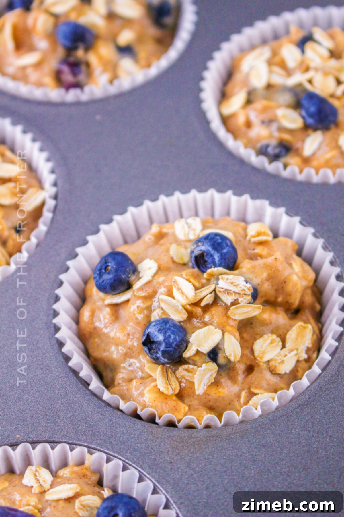 Banana Blueberry Oat Muffins 7 how to make Banana Blueberry Oatmeal Muffins