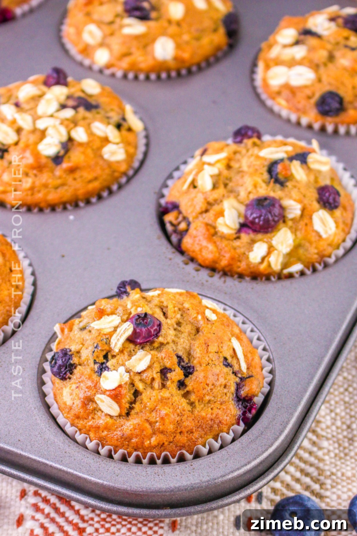 Banana Blueberry Oat Muffins 8 Banana Blueberry Oatmeal Muffin recipe