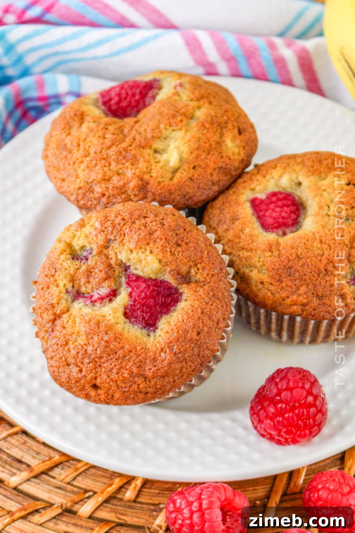 Easy Banana Raspberry Muffin recipe steps
