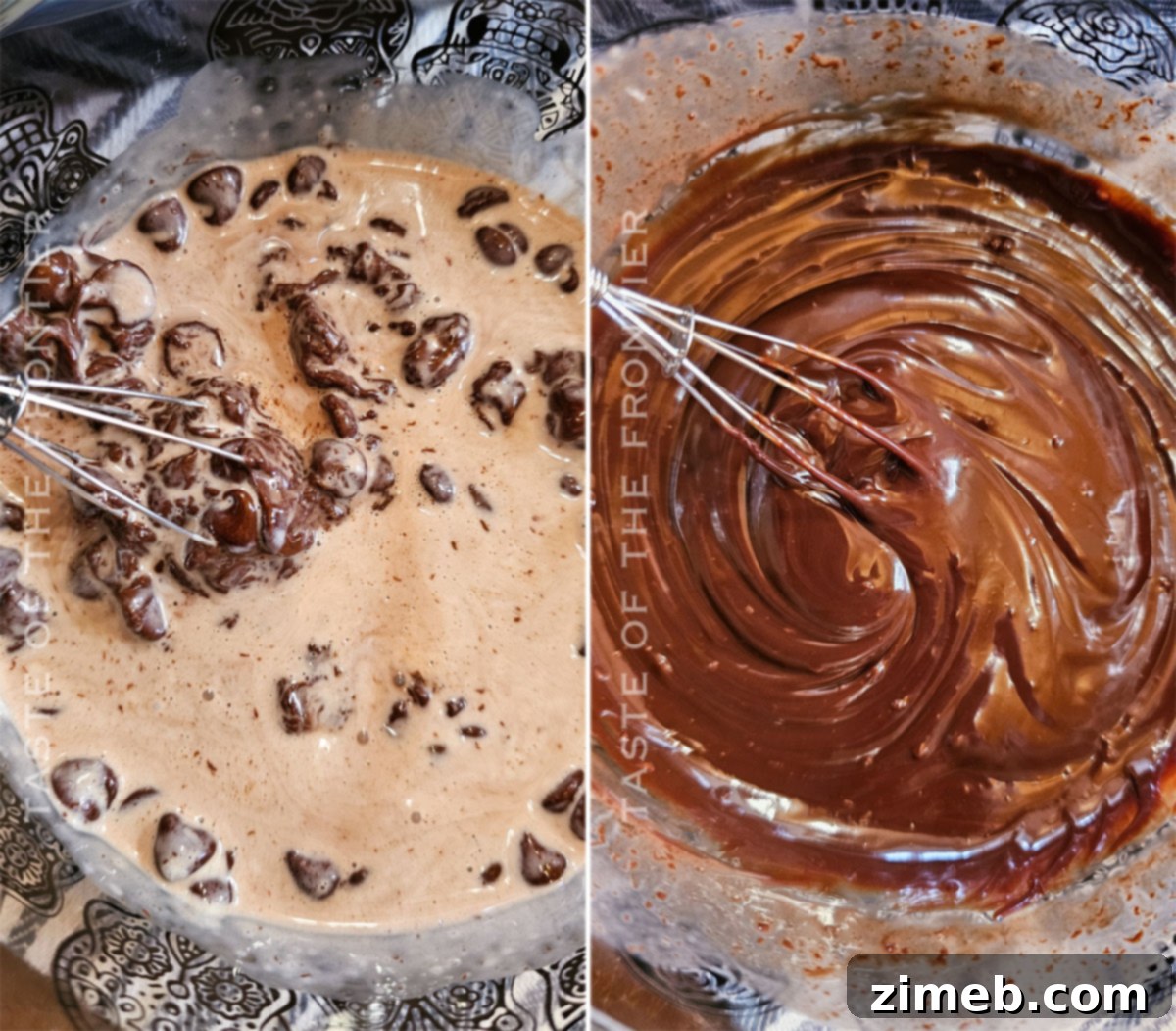 How to make luscious chocolate ganache for topping Chocotorta.