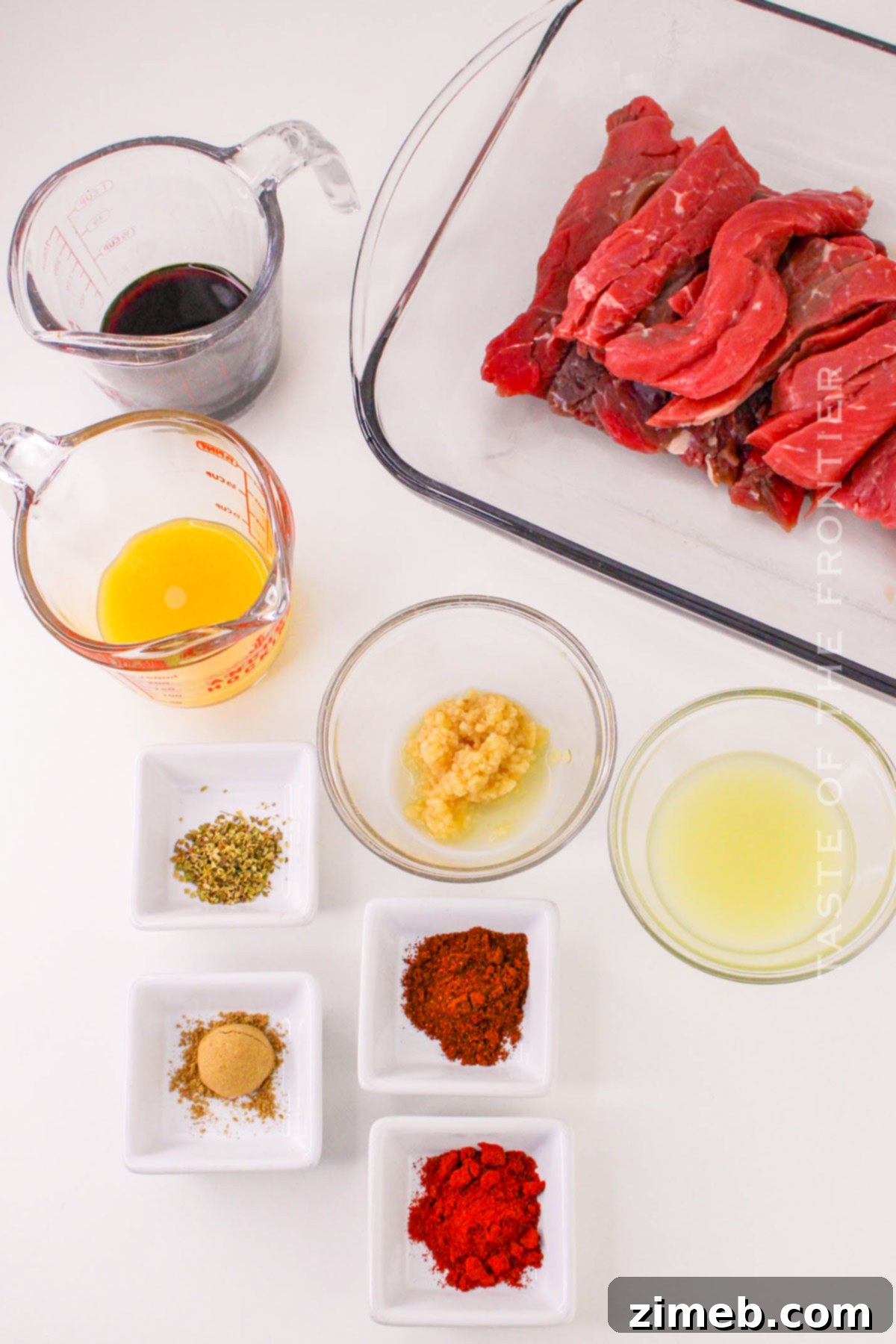Instant Pot Carne Asada ingredients