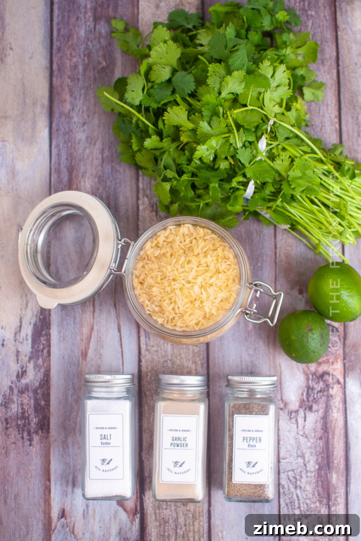 Zesty Instant Pot Cilantro Lime Rice 4 Instant Pot Cilantro Lime Rice ingredients