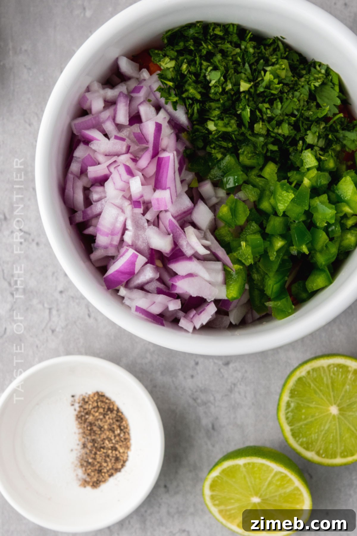 chopped veggies
