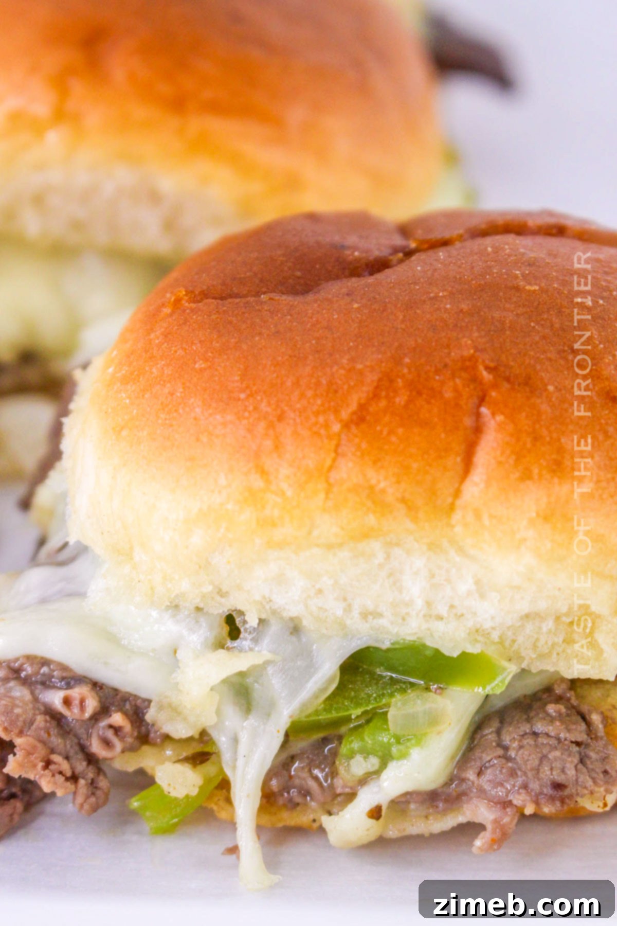 Irresistible Philly Cheesesteak Sliders 3 slider snack