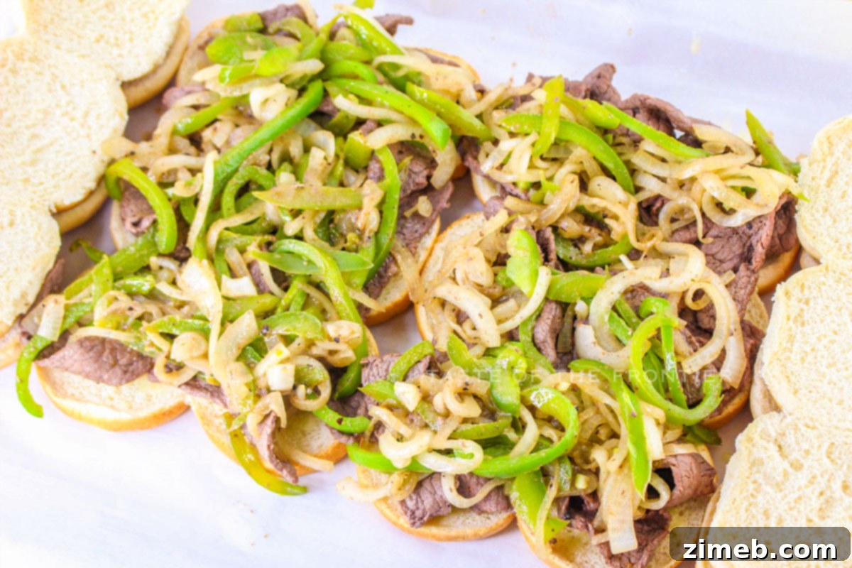 Irresistible Philly Cheesesteak Sliders 6 ready to bake