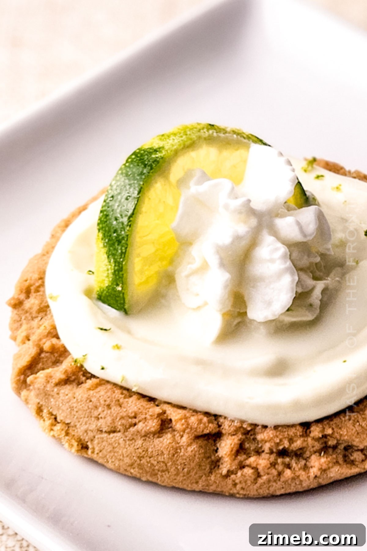 decorated cookie with lime