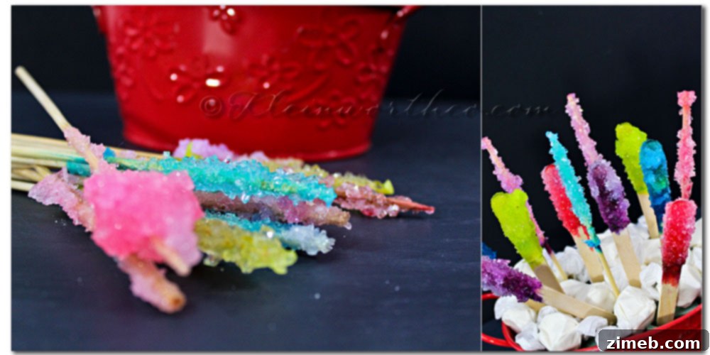 Making Rock Candy ~ Your Best Weekly Colorful Homemade Rock Candy Sticks
