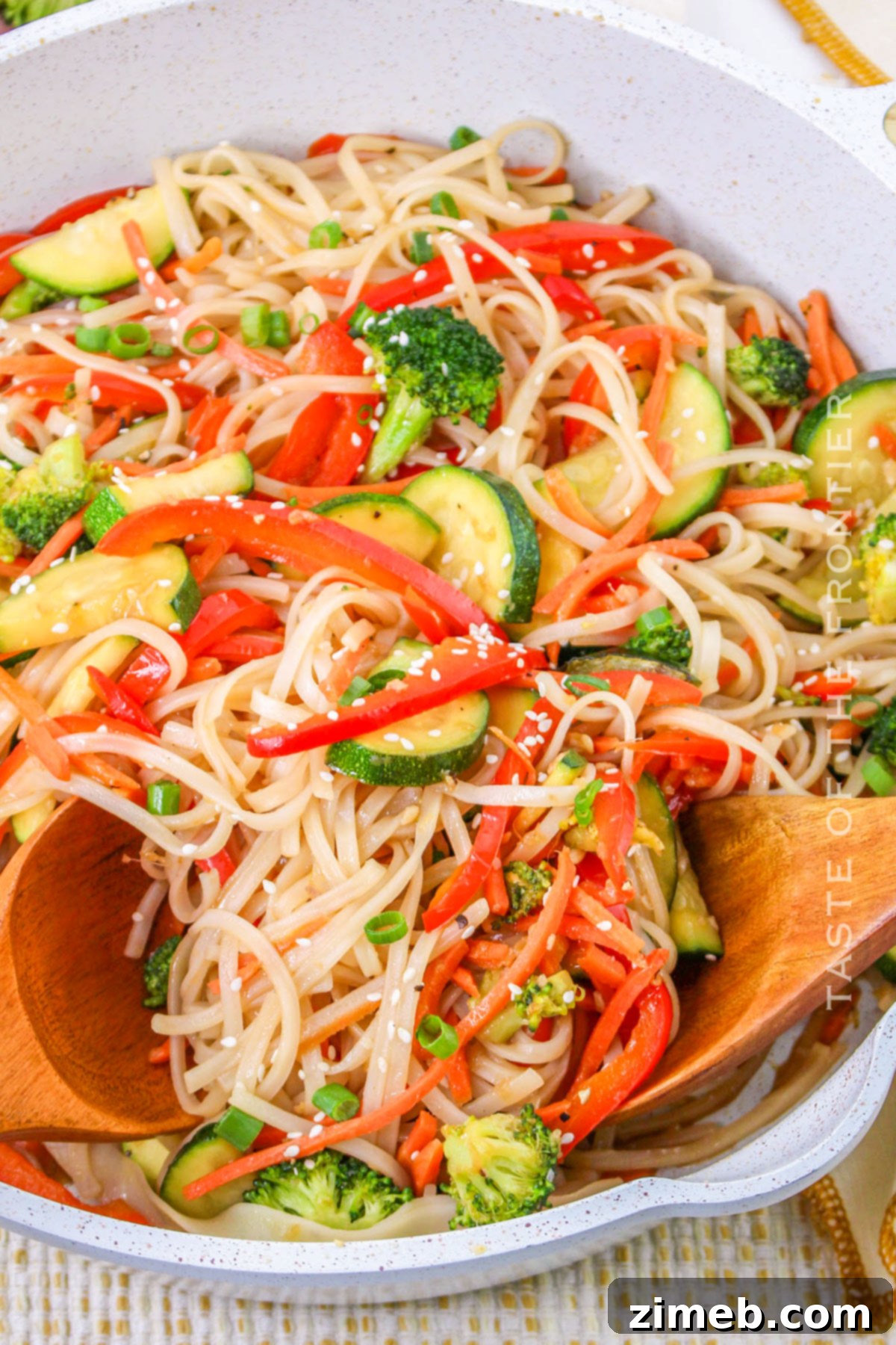 Garden Fresh Noodle Stir-Fry 15 Delicious vegetarian meal with noodles on a plate