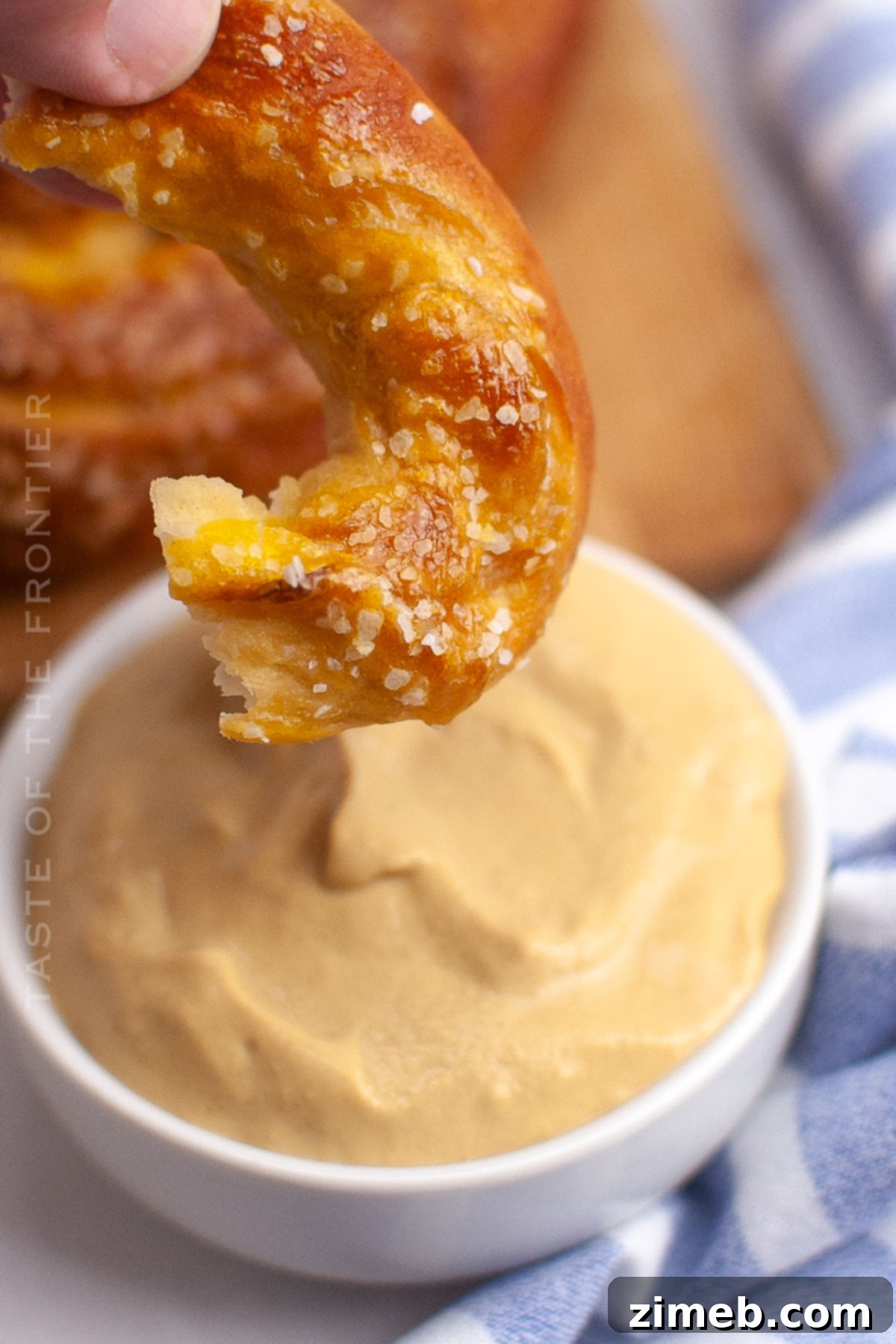 Artisan Sourdough Pretzels 3 Delicious sourdough pretzel recipe with coarse salt topping.