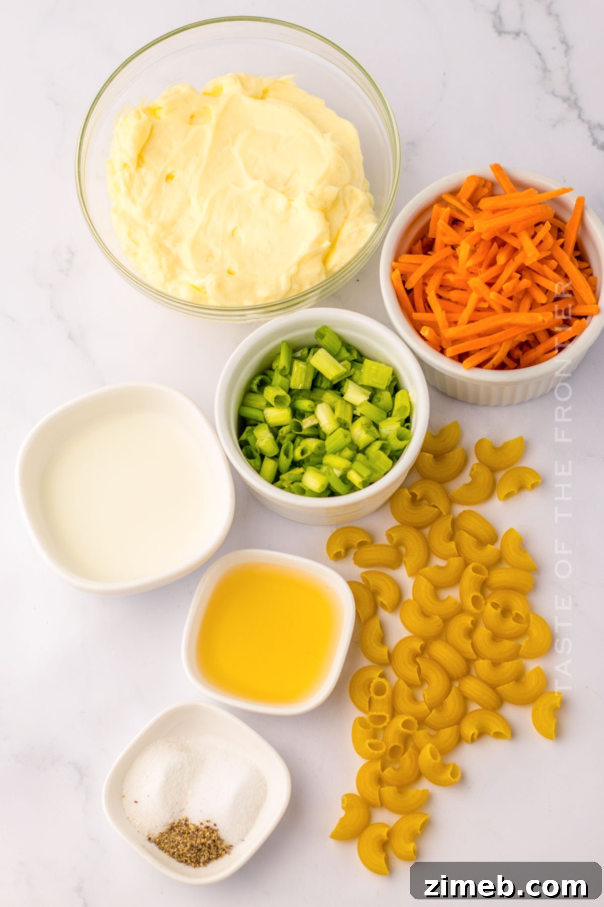 Creamy Hawaiian Macaroni Salad 4 Ingredients for making Hawaiian Macaroni Salad