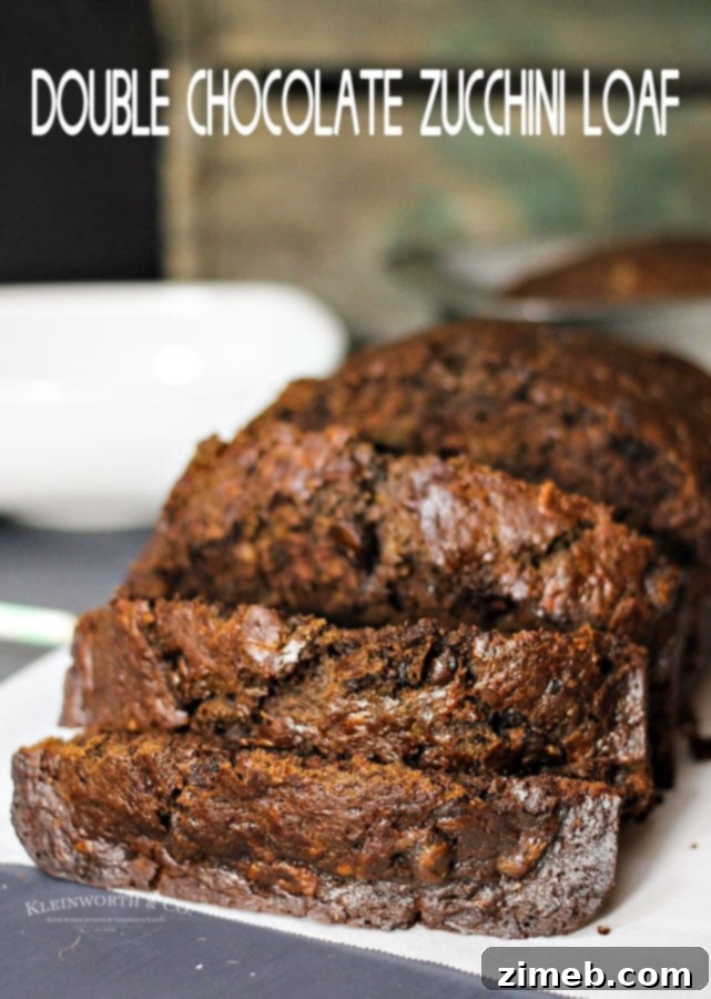 Velvet Zucchini Chocolate Loaf 10 Double Chocolate Zucchini Loaf, perfect for any time