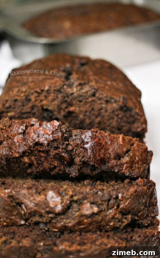 Velvet Zucchini Chocolate Loaf 2 Best moist chocolate zucchini bread recipe