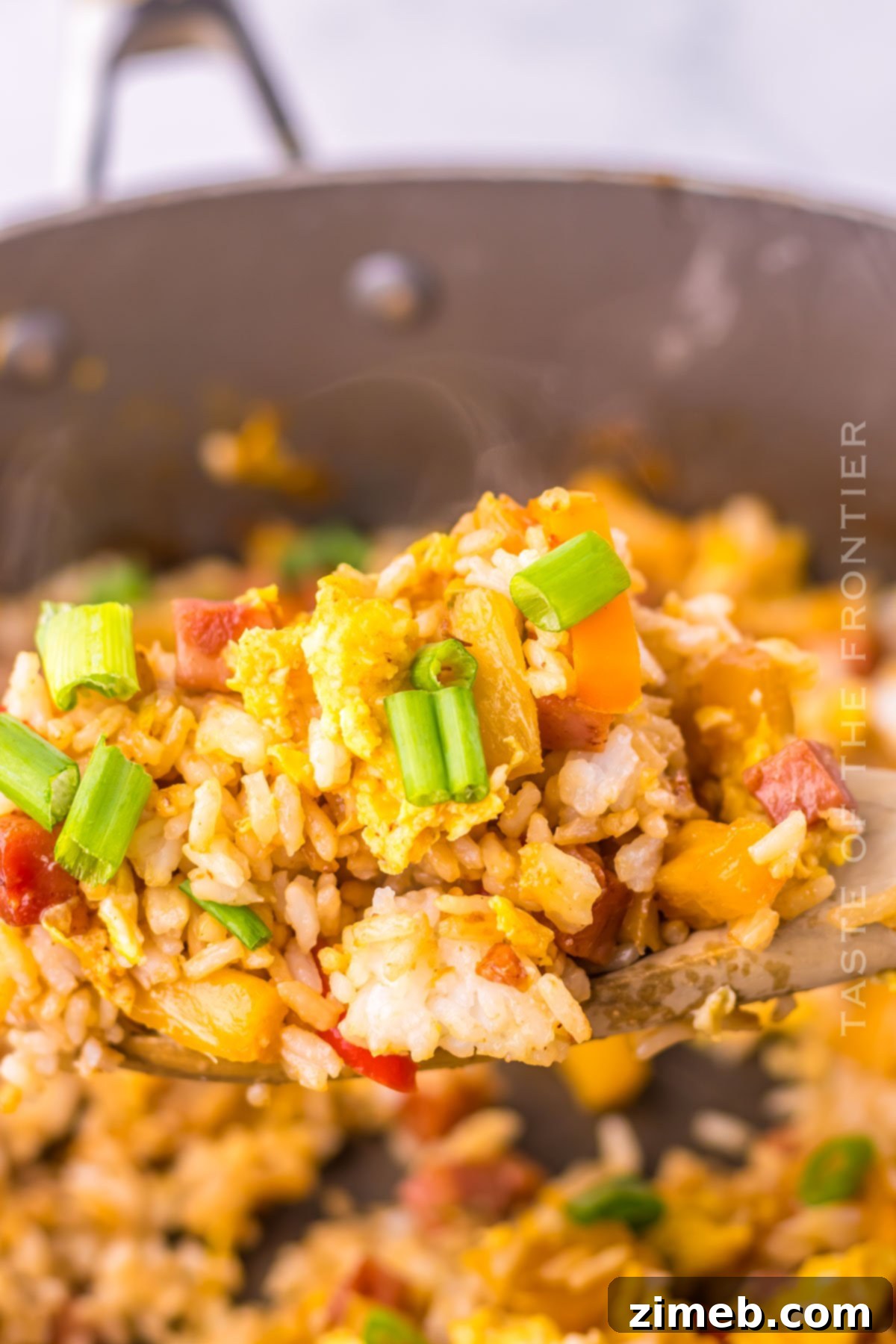 Aloha Fried Rice Bowl 3 Close-up of Hawaiian Fried Rice, a perfect side dish or dinner