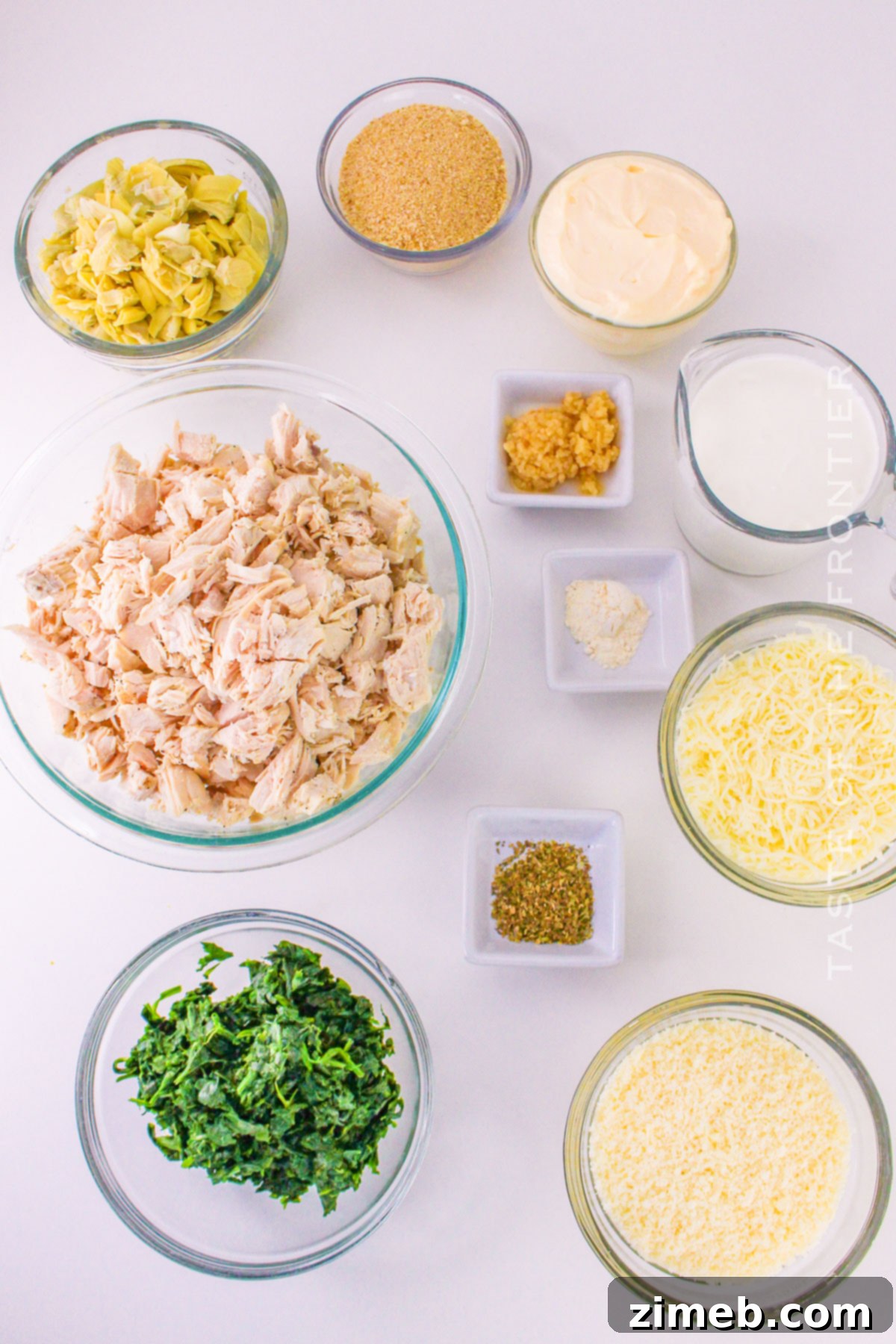 Creamy Spinach Artichoke Chicken Casserole 4 Spinach and Artichoke Chicken Casserole ingredients