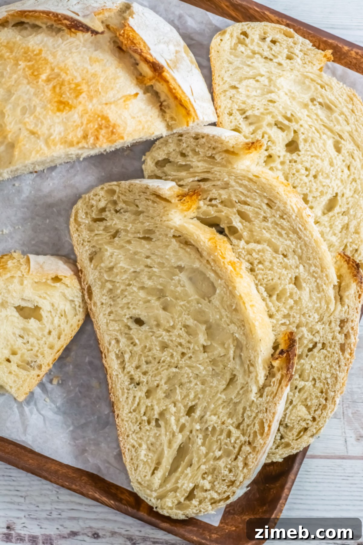 Bake Your Own Sourdough Masterpiece 16 A stunning close-up of a freshly baked sourdough bread loaf, showcasing its texture.