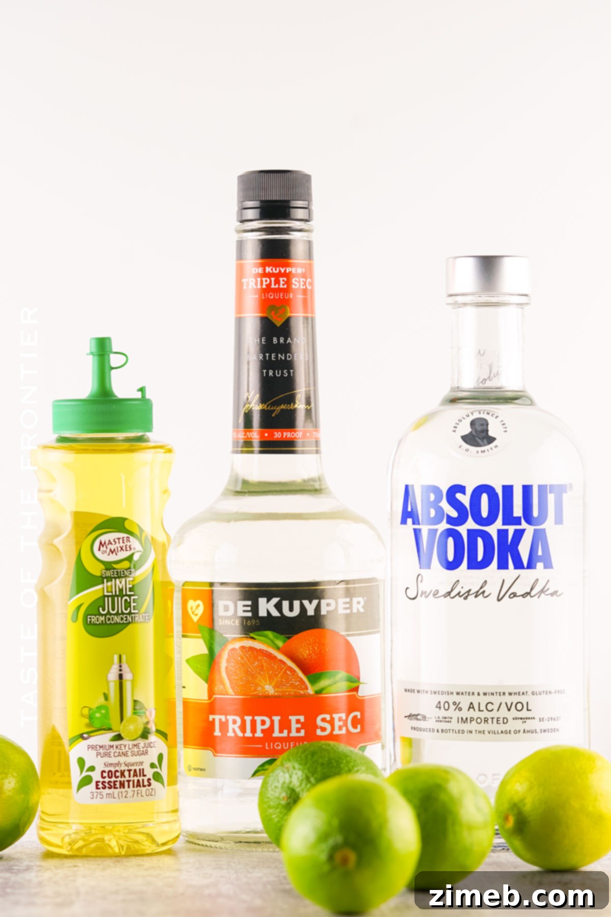 Kamikaze Blitz 4 Kamikaze Shot ingredients: vodka, triple sec, and lime juice