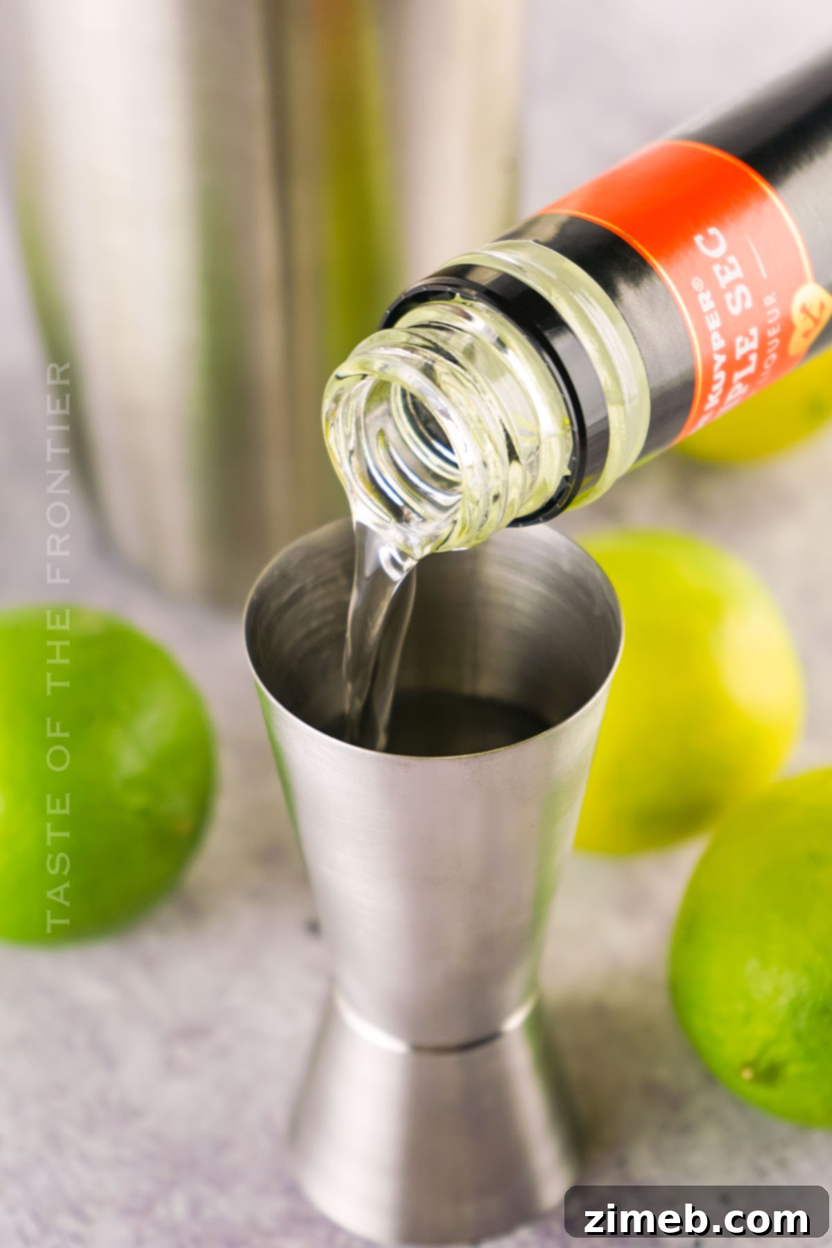Kamikaze Blitz 5 Bottle of triple sec, a key ingredient for Kamikaze Shot