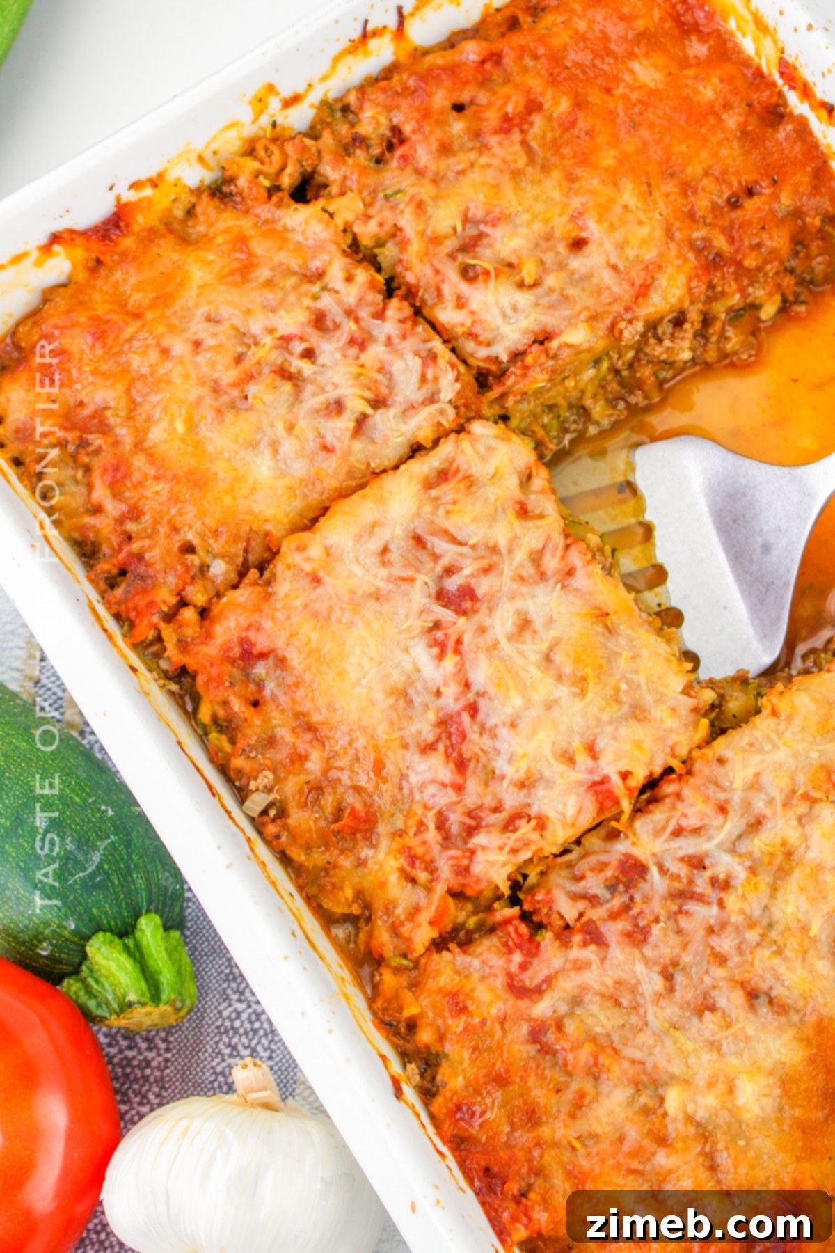 Hearty Zucchini Beef Bake 3 Easy beef casserole dinner with zucchini