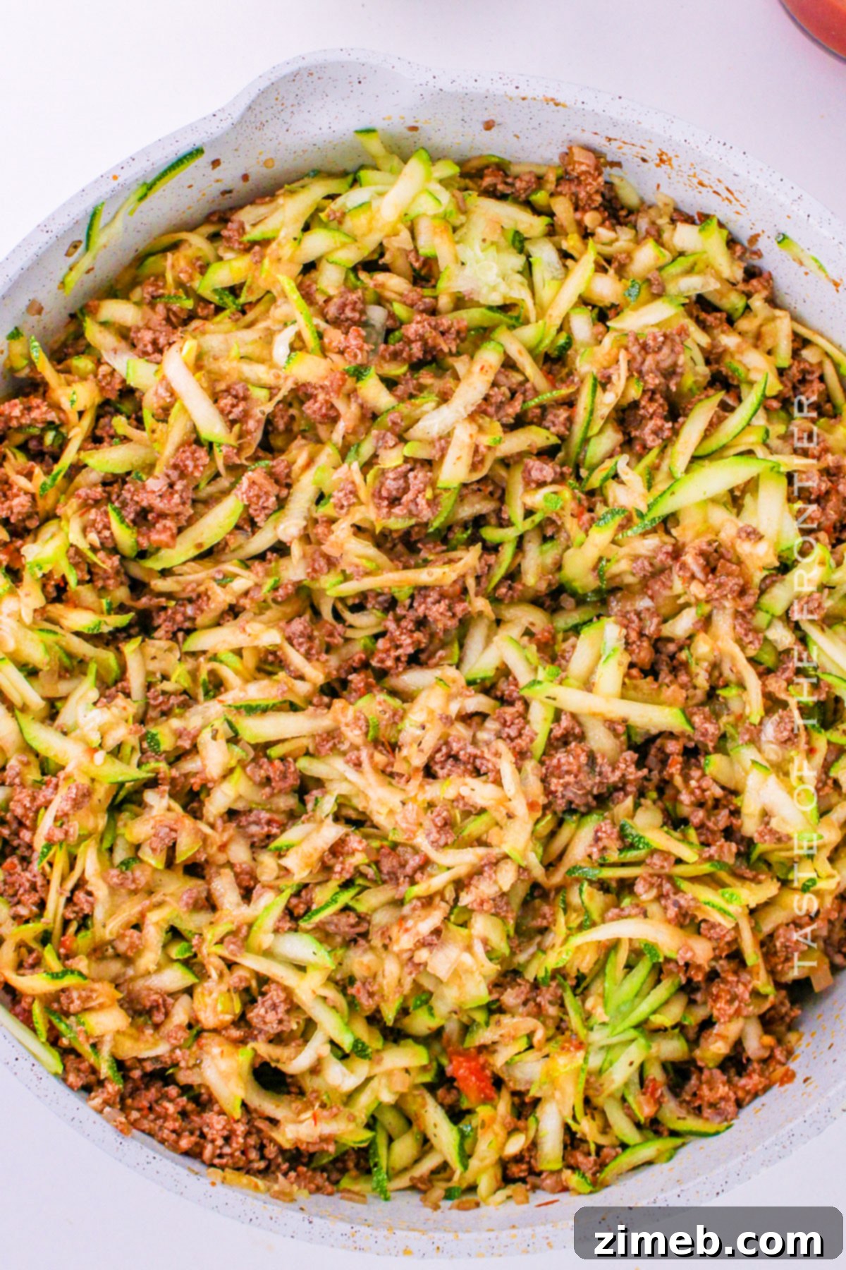 Hearty Zucchini Beef Bake 7 How to make Zucchini Ground Beef Casserole step by step