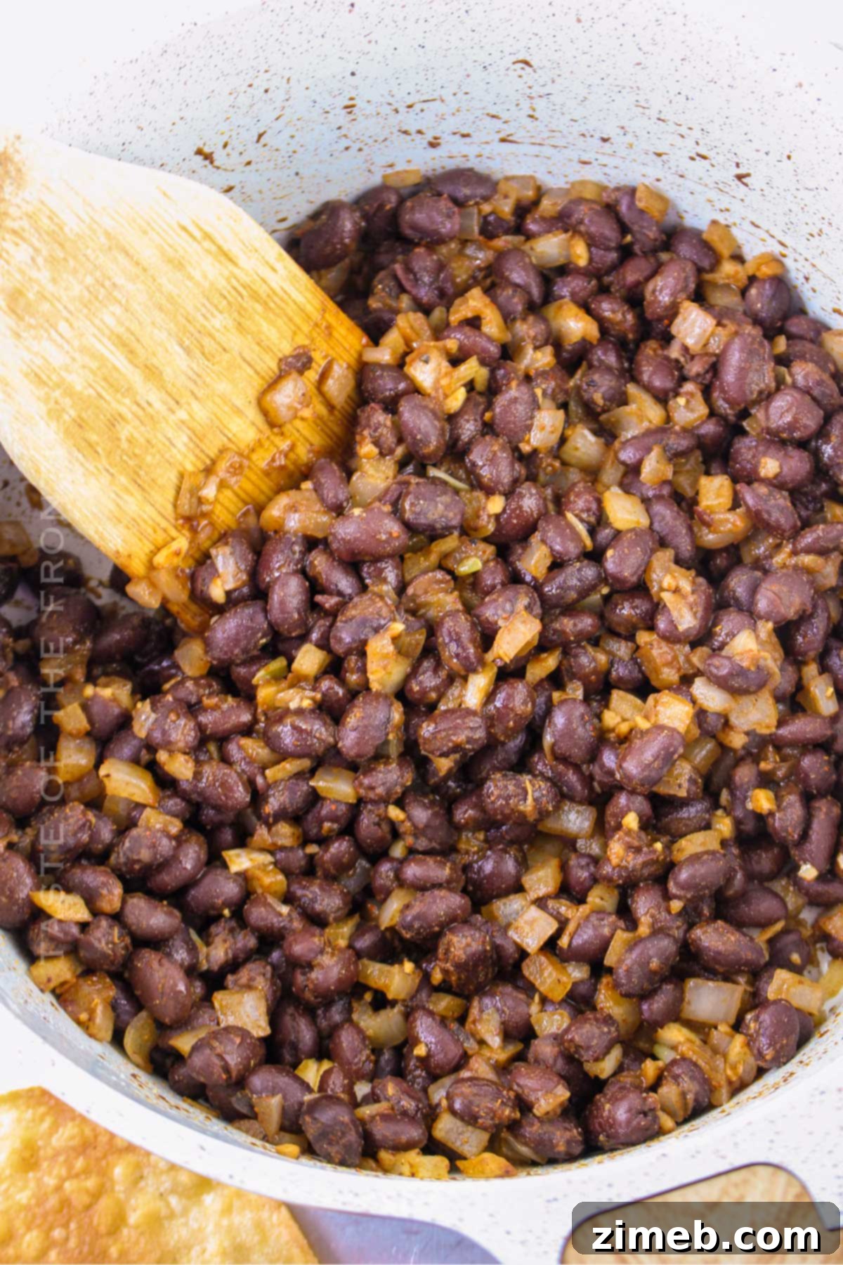 Ultimate Black Bean Tostadas 8 Making the beans for Black Bean Tostadas
