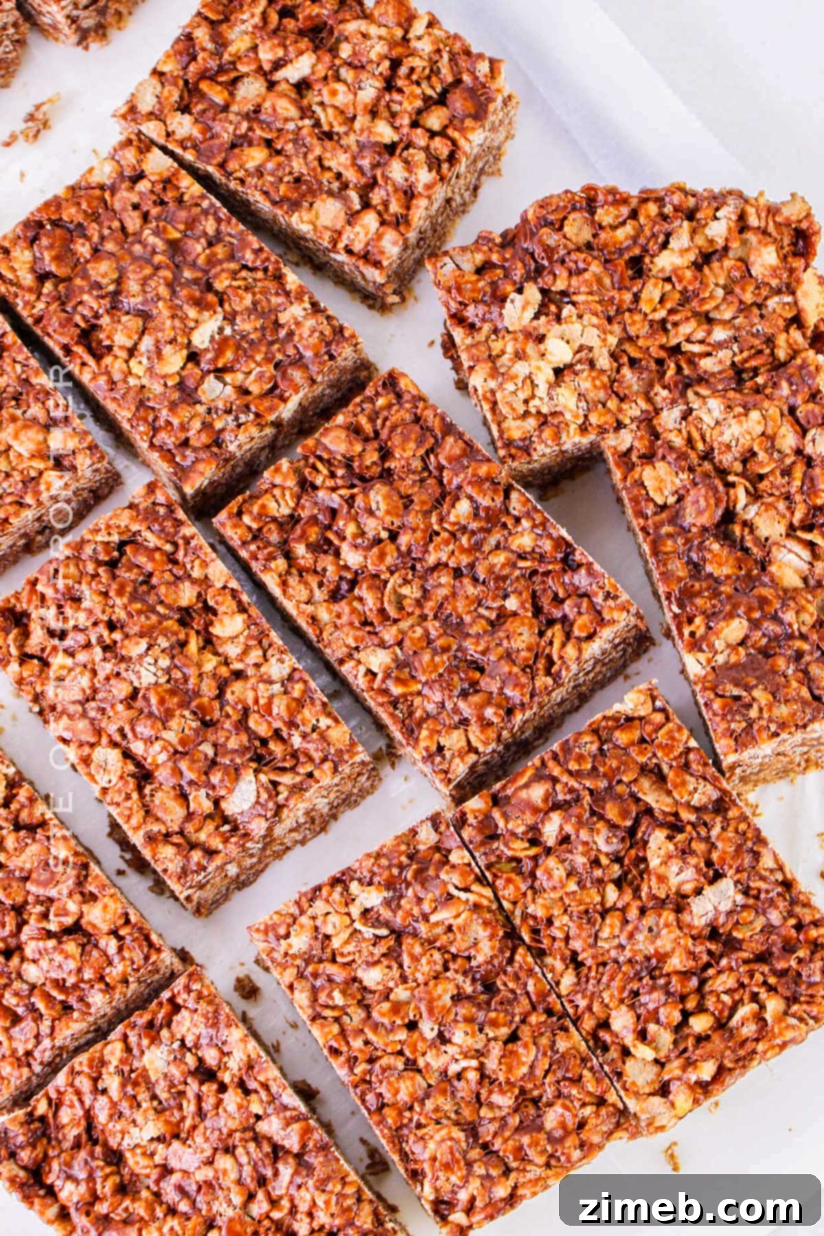 Chocolate Crispy Dream Bars 8 Delicious no-bake treats, Chocolate Rice Krispies Squares.