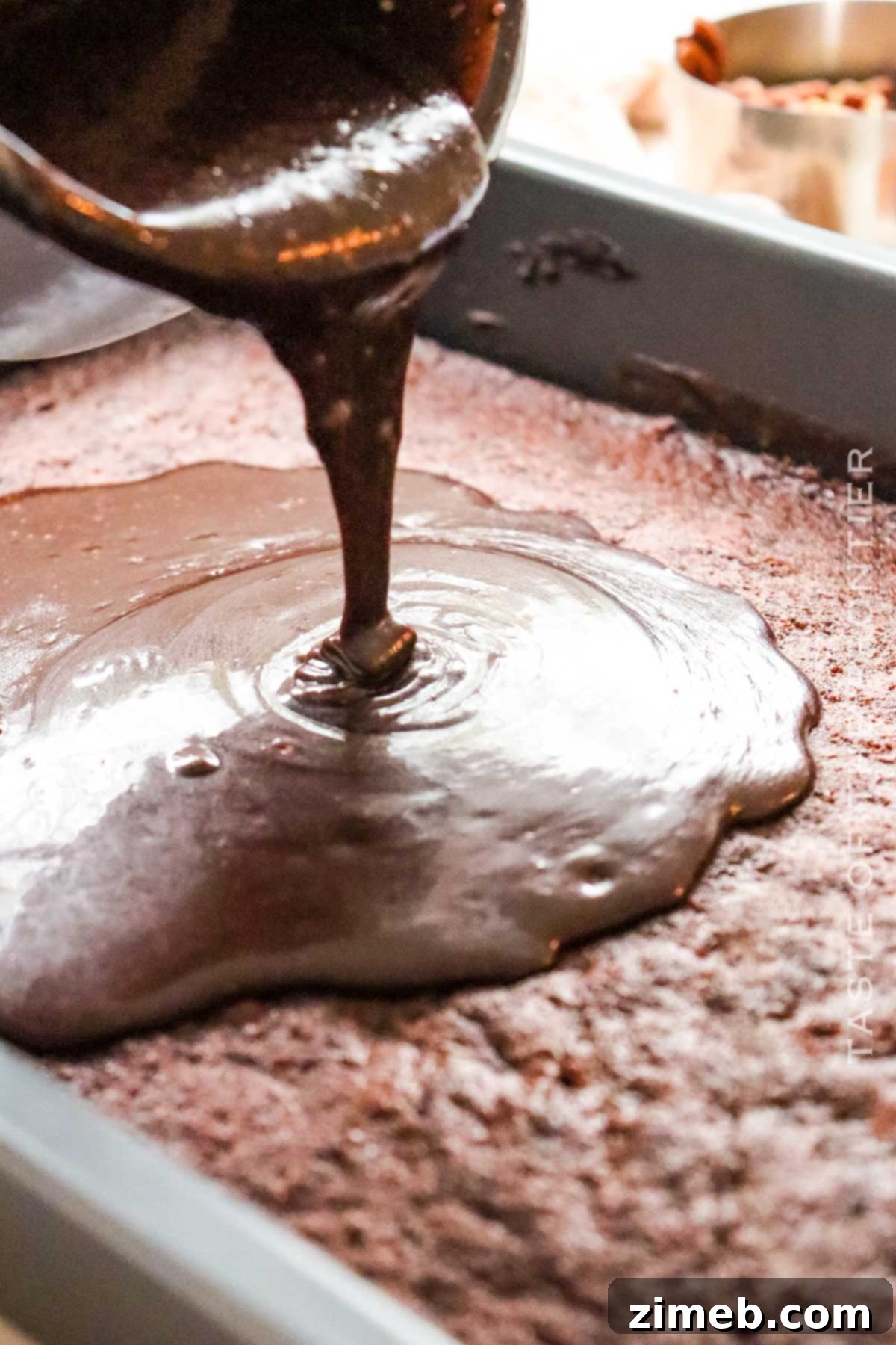 Texas Sheet Cake 8 chocolate frosting