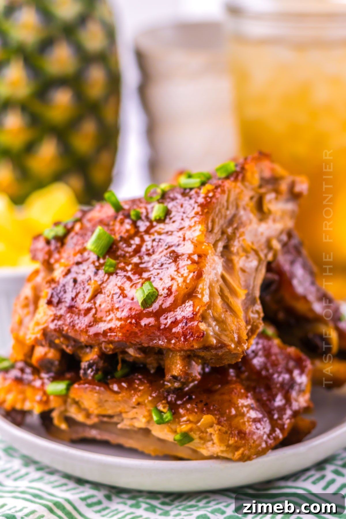 Effortless Island Ribs 14 Crockpot Hawaiian Ribs, a tropical delight.