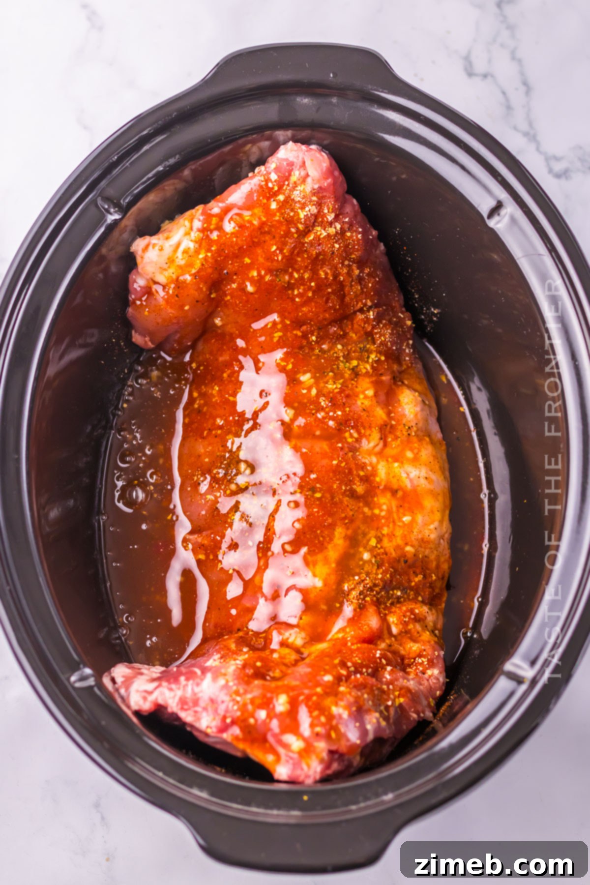 Effortless Island Ribs 6 Step-by-step process of how to make Slow Cooker Hawaiian Ribs.