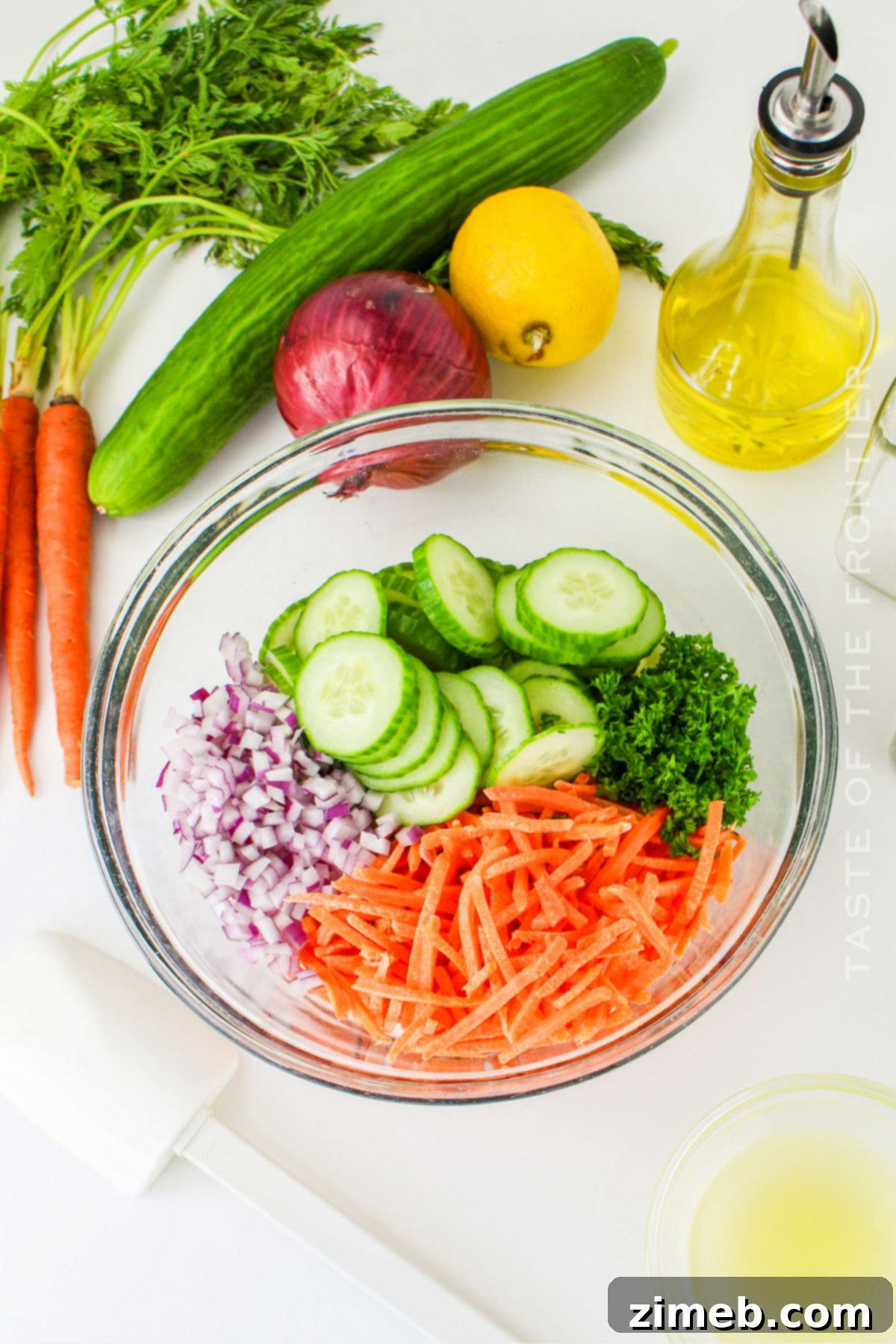slicing the veggies