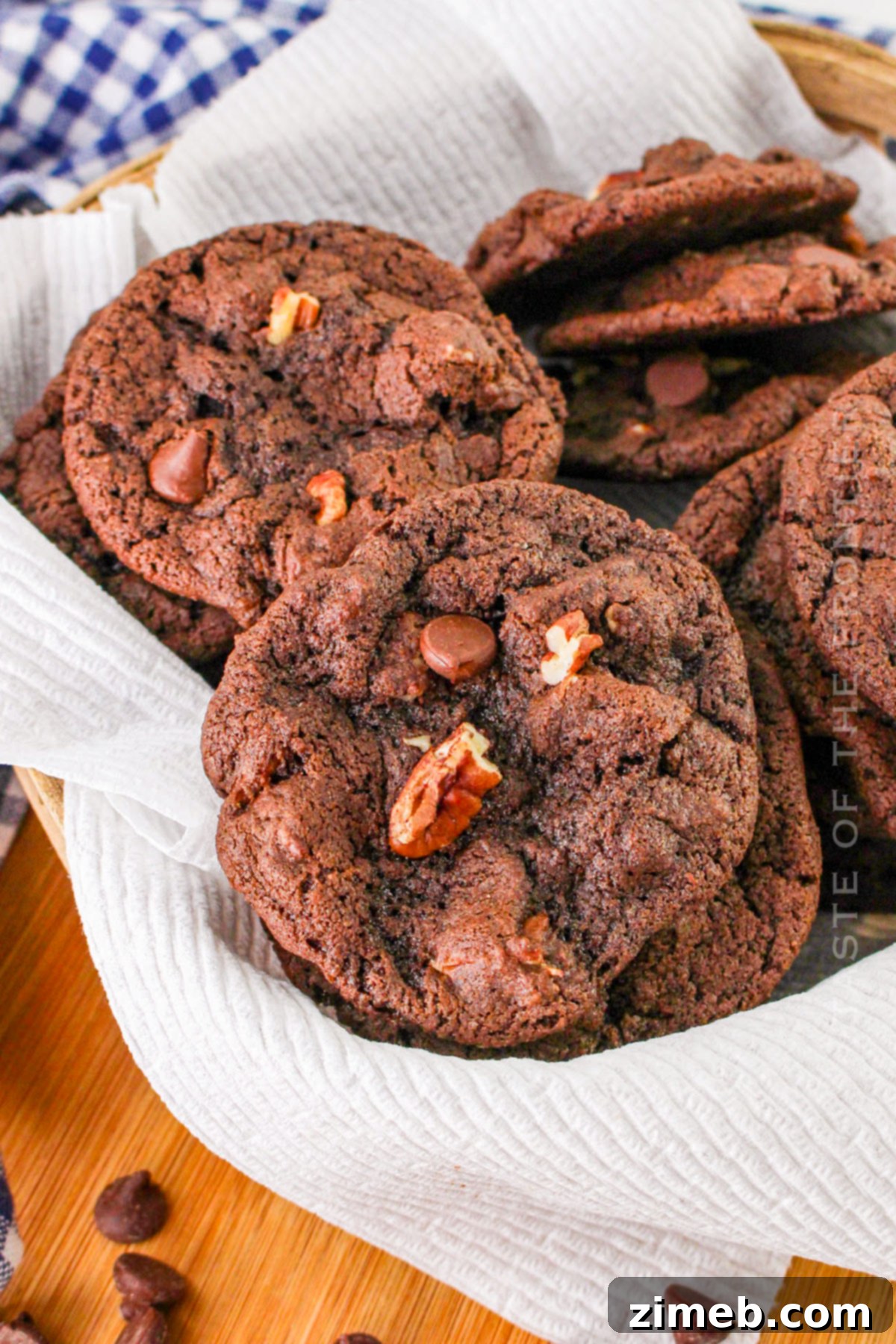 Decadent Double Chocolate Pecan Cookies 3 easy cookies with pecans