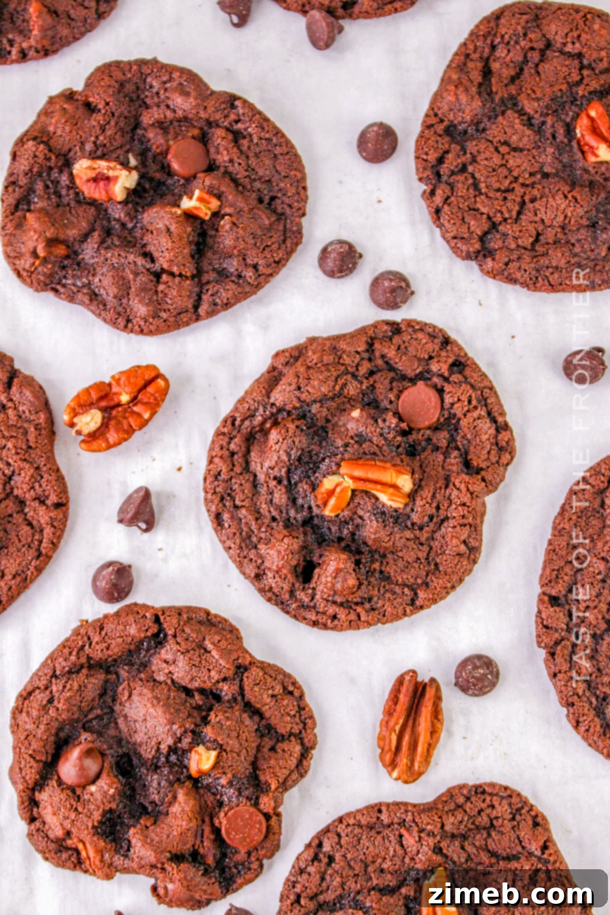 Decadent Double Chocolate Pecan Cookies 8 how to make Chocolate Chocolate Chip Pecan Cookies