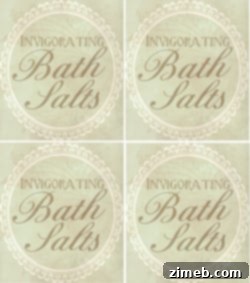 homemade bath salts free printable for gift giving from kleinworthco.com
