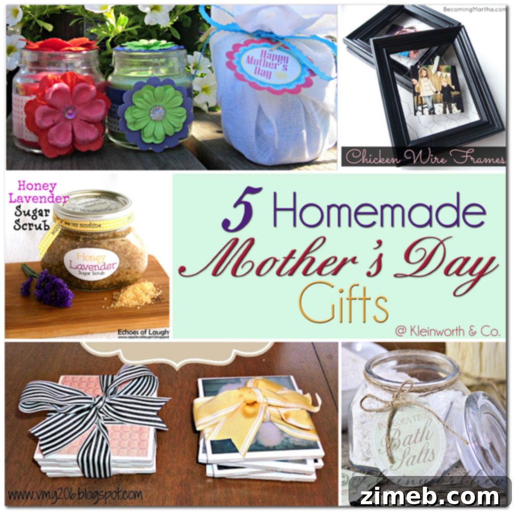 DIY Coffee Infused Bath Salts & 5 Homemade Mother's Day Gifts 