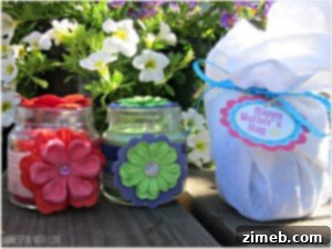 washi tape mothers day candle