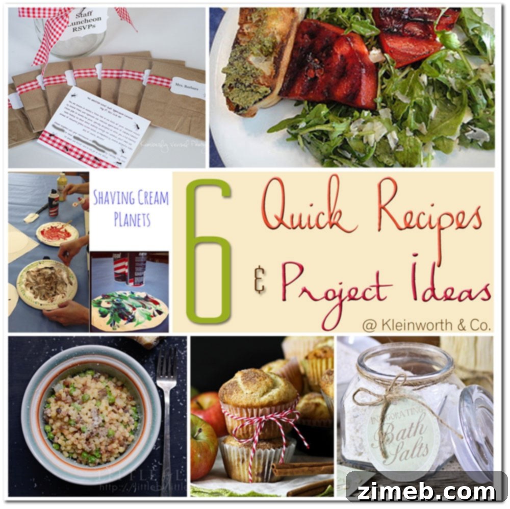 6 Quick Recipes & Project Ideas: A compilation of delicious and creative ideas for your home and kitchen.