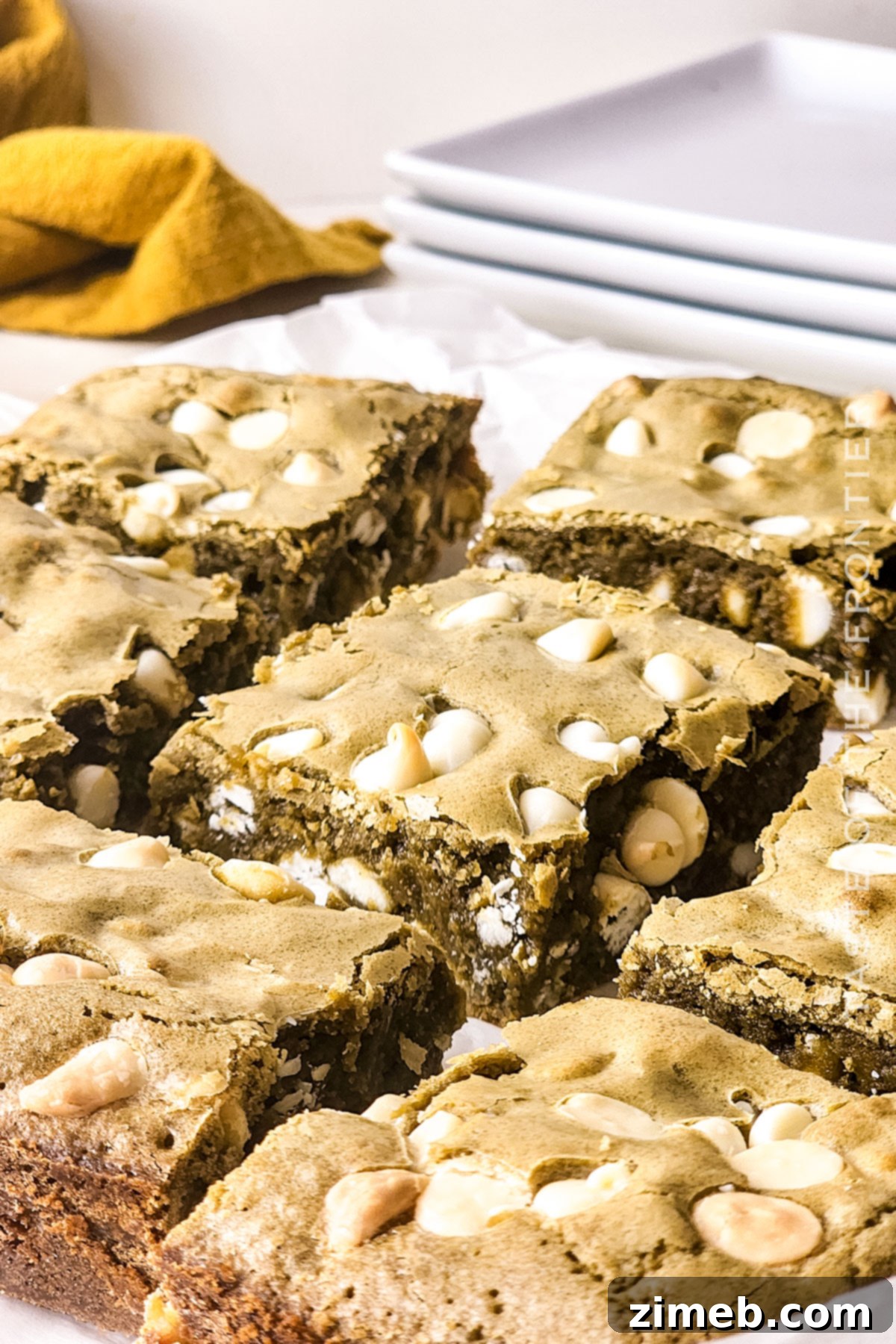 Matcha Brownies: A Green Twist on a Classic Treat 14 Matcha dessert bars, beautifully sliced
