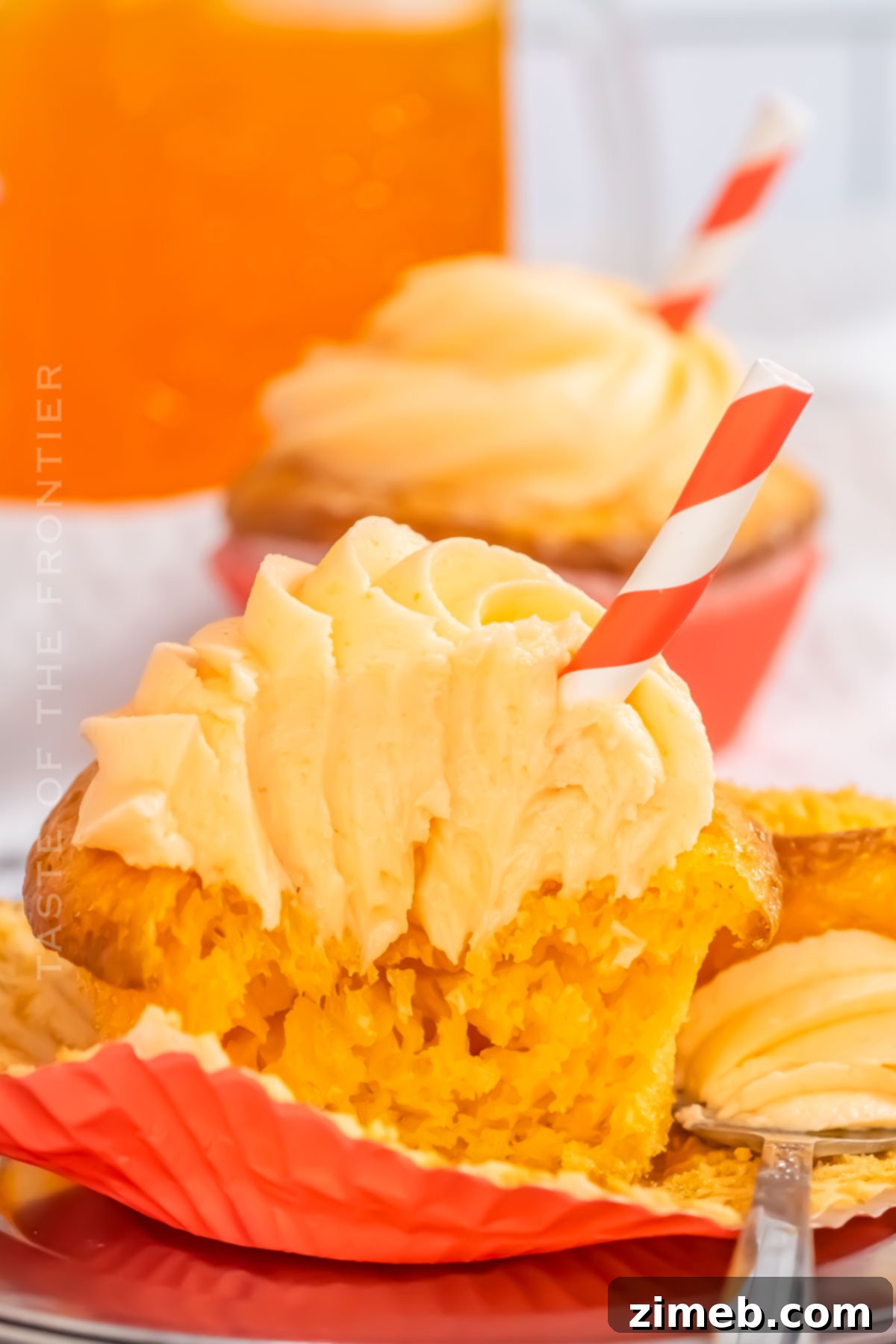 cupcakes with orange soda
